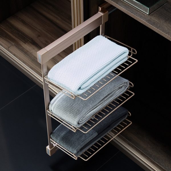Violet Side Panel Pull-out 3-tier Wire Basket