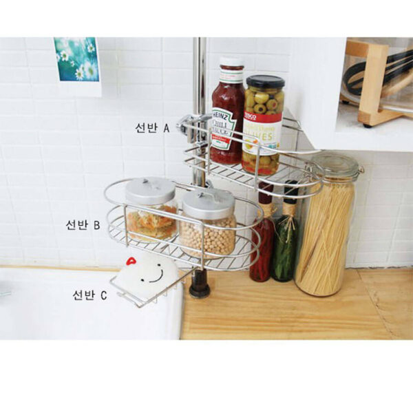 Column-type Kitchen Multi-purpose 3-Shelf Organizer