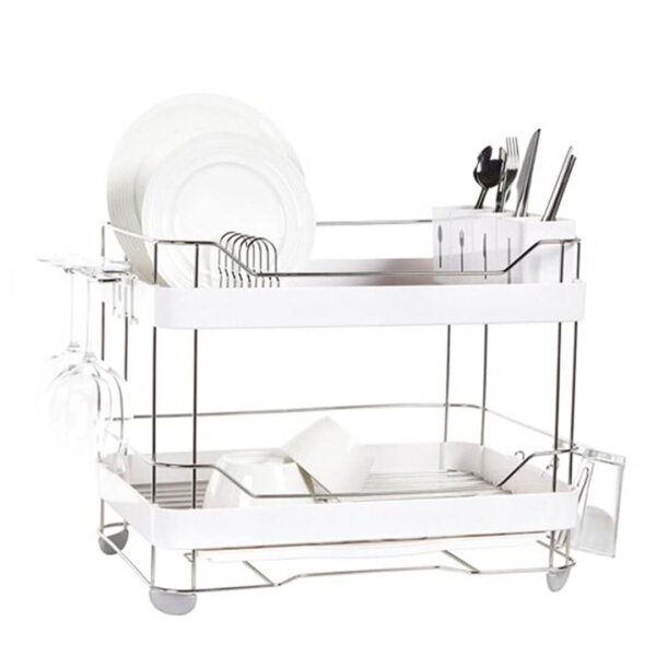 2-tier wide dish drying rack